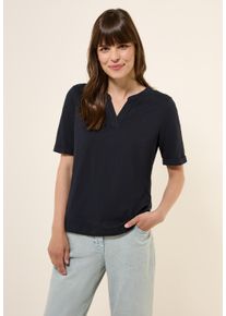 Cecil Damen T-Shirt, schwarz, casual, Gr. XS, unifarben, Web, 100% Baumwolle , Shirts, aus reiner Baumwolle