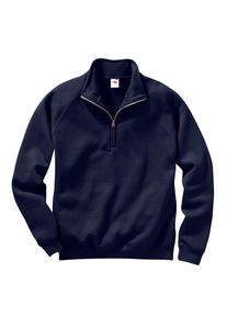 Herren Sweatshirt, blau, Gr. 4, Fruit of the Loom, meliert, unifarben, 80% Baumwolle, 20% Polyester, Sweatshirts