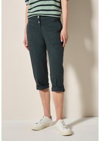 Cecil Damen 3/4-Hoseslate khaki, casual, Gr. 25, unifarben, Web, 98% Baumwolle, 2% Elasthan, Hosen, aus Baumwolle mit Stretchanteil