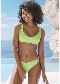 Venice Beach Damen Bustier-Bikini-Top "Lucky", grün, Gr. 34, Strukturmuster, Recycling-Polyamid, Bikini-Oberteile, aus gerippter Strukturware