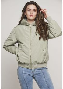 Rino & Pelle RINO & PELLE Damen Bomberjacke, grün, casual, Gr. 38, unifarben, Obermaterial: 100% Nylon. Futter: 100% Polyester, Jacken, mit flauschiger Kapuze