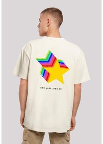F4NT4STIC Herren T-Shirt "SIlvester Party Happy People Only", beige, casual, Gr. L, Obermaterial: 100% Baumwolle, Shirts, Print