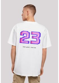 F4NT4STIC Herren T-Shirt "SIlvester Party Happy People Only", weiß, casual, Gr. 4XL, Obermaterial: 100% Baumwolle, Shirts, Print