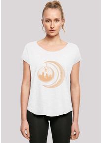 F4NT4STIC Damen T-Shirt "Harry Potter Hogwarts Moon", weiß, casual, Gr. XXL, Obermaterial: 100% Baumwolle, Shirts, Print