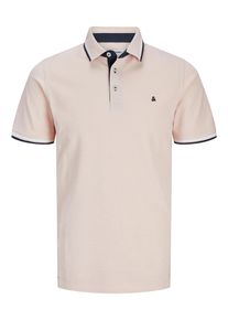 Jack & Jones PlusSize Herren Poloshirt "JJEPAULOS POLO SS NOOS PLS"peach parfait detail:play, modisch, Gr. 6XL, JACK & JONES PLUSSIZE, unifarben, Piquu00e9, Obermaterial:
