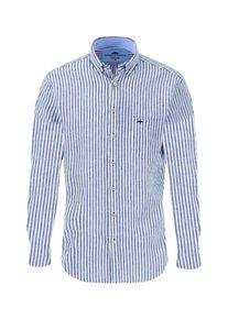 Fynch-Hatton Herren Langarmhemd, blau, casual, Gr. XXXL, gestreift, Web, Obermaterial: 100% Baumwolle, Hemden, mit Button-down-Kragen und Brusttasche