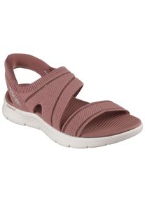Skechers Damen Sandale "GO WALK FLEX SANDAL-ENTICING", Gr. 41, braun, Textil, casual, Schuhe, mit Slip-ins Funktion