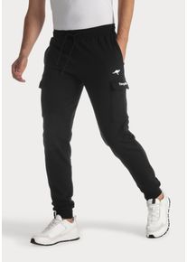Kangaroos Herren Sweathose, Gr. 44, schwarz, angeraute Sweatware, Obermaterial: 60% Baumwolle, 40% Polyester, unifarben, sportlich, Hosen,