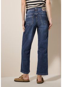 Cecil Damen Loose-fit-Jeans, blau, casual, Gr. 33, unifarben, Jeans, 78% Baumwolle, 20% Polyester, 2% Elasthan, Jeans, High Waist