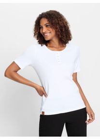 Casual Looks Damen T-Shirt "Shirt", weiß, Gr. 40, unifarben, 95% Baumwolle, 5% Elasthan, Shirts
