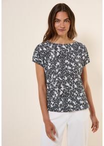 Cecil Damen T-Shirt, weiß, casual, Gr. S, bedruckt, Stoff, 55% Viskose, 45% Polyester, Shirts, Feel Good Fit