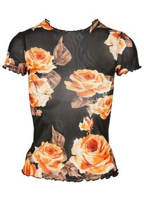 Urban Classics Herren Kurzarmshirt "Urban Classics Damen Ladies Mesh Tee", orange, casual, Gr. 5XL, unifarben, 94% Polyamid, 6% Elasthan, Shirts