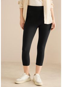 Cecil Damen Leggings, schwarz, casual, Gr. S, unifarben, Web, 95% Baumwolle, 5% Elasthan, Hosen, aus Baumwolle mit Stretchanteil
