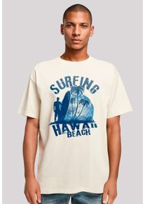 F4NT4STIC Herren T-Shirt "Hawaii Surf Beach Summer", beige, casual, Gr. L, Obermaterial: 100% Baumwolle, Shirts, Premium Qualität
