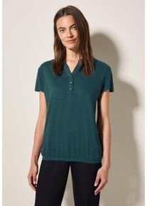 Cecil Damen Tunikashirt, grün, casual, Gr. L, unifarben, Web, 100% Baumwolle, Shirts, aus reiner Baumwolle