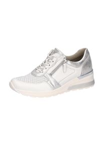 Waldläufer WALDLÄUFER Damen Keilsneaker "H-CLARA", Gr. 5, silber, Nappaleder, Textil, metallic, sportlich, Schuhe, Schnürer, Halbschuh, Freizeitschuh mit