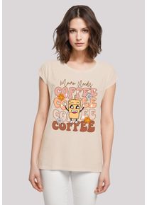 F4NT4STIC Damen T-Shirt "Mothers Day Coffee Lover Mom", weiß, casual, Gr. XXL, Obermaterial: 100% Baumwolle, Shirts, Premium Qualität
