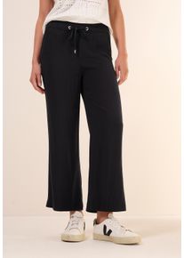 Cecil Damen Stoffhose, schwarz, casual, Gr. M, unifarben, Stoff, 100% Viskose, Hosen, im Loose Fit