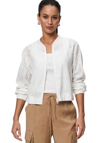 Zero Damen Jackenblazer "Zero Jacke mit Lochstickerei", weiß, casual, Gr. 42, durchscheinend, Stoff, Obermaterial: 100% Polyester (Recycled).
