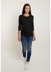 Seidel Moden Damen 3/4-Arm-Shirt, schwarz, casual, Gr. 52, unifarben, Jersey, Obermaterial: 95% Viskose, 5% Elasthan, Shirts, MADE IN GERMANY