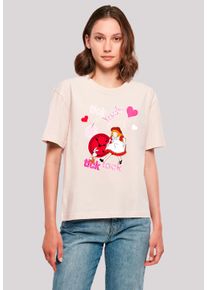 F4NT4STIC Damen T-Shirt "Alice im Wunderland Tick Tock", pink, casual, Gr. XL, Obermaterial: 100% Baumwolle, Shirts, Retro, Heroes of Childhood, TV