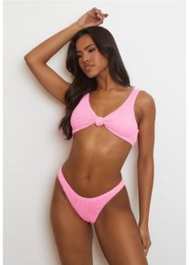 MODA MINX Damen Triangel-Bikini-Top "Scrunch Knot", pink, feminin, Gr. M, unifarben, 97% Polyamid, 3% Elasthan, Bikini-Oberteile, mit stylischem