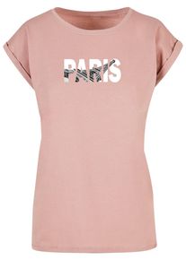 Merchcode Herren T-Shirt "Merchcode Damen Ladies Paris Eiffel Tower T-Shirt", rosa, casual, Gr. L, bedruckt, 100% Baumwolle, Shirts