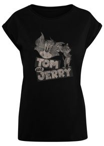 ABSOLUTE CULT Herren T-Shirt "ABSOLUTE CULT Damen Ladies Tom and Jerry - Cartoon T-Shirt", schwarz, casual, Gr. XXL, bedruckt, 100% Baumwolle, Shirts
