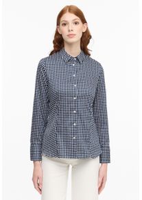 Eterna Damen Hemdbluse "REGULAR FIT", blau, klassisch, Gr. 40, 100% cotton, Blusen, EASY IRON (bügelleicht)