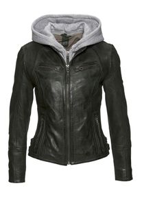 Mauritius Damen Lederjacke "NOLA", grün, modisch, Gr. XXL, kontrastfarbene Details, Obermaterial: 100% Schafsleder. Futter: 100% Baumwolle.