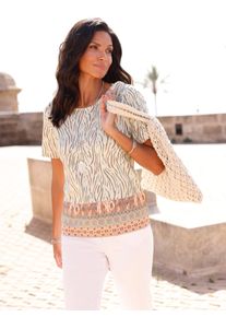 Classic Basics Damen T-Shirt "Shirt", beige, Gr. 54, gemustert, animal-print, mehrfarbig, 100% Baumwolle, Shirts