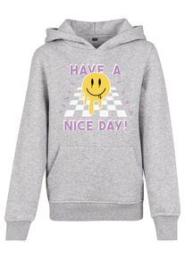 MisterTee Jungen Kapuzensweatshirt "MisterTee Herren Kids Nice Day Hoody", grau, Gr. 134, bedruckt, 65% Baumwolle, 35% Polyester, Sweatshirts