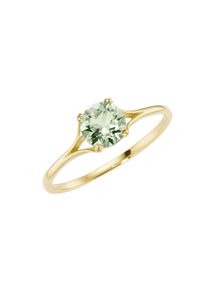 Luigi Merano Damen Goldring "mit Blautopas oder grünem Amethyst, Gold 585", 54, Gelbgold 585, grün, Gelbgold 585, Fingerringe