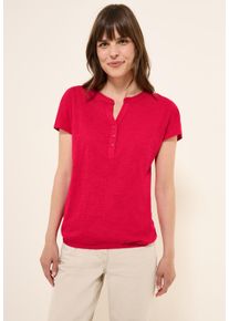 Cecil Damen Tunikashirtglazed apple rot, casual, Gr. XXXL, unifarben, Web, 100% Baumwolle, Shirts, aus reiner Baumwolle