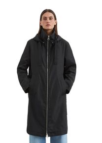 Marc O'Polo MARC O'POLO Damen Langmantel "aus recyceltem Polyester-Canvas", schwarz, casual, Gr. 40, unifarben, Obermaterial: 100% Polyester, Mäntel