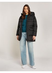 Tommy Jeans Damen Steppjacke "TJW MIDI ASPEN PUFFER", schwarz, casual, Gr. L, unifarben, Web, Obermaterial: 100% Polyamid. Futter: 100% Polyester.