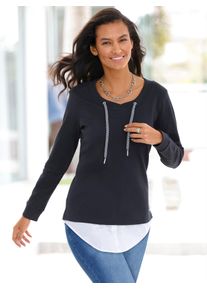 Casual Looks Damen Blusenshirt "Shirt-Set", blau, Gr. 36, unifarben, 100% Baumwolle, Blusenstoff:65% Baumwolle, 35% Polyester, Shirts