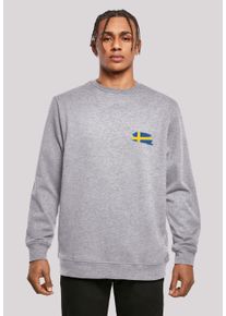 F4NT4STIC Herren Kapuzenpullover "Sweden Schweden Flagge", grau, casual, Gr. XS, Obermaterial: 50% Baumwolle, 50% Polyester, Pullover, Print