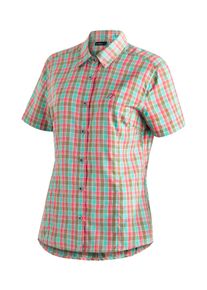 Maier Sports Damen Funktionsbluse "Philina", bunt, Gr. 36, 85% Polyester, 15% Viscose, Blusen, Karierte Kurzarm-Bluse für Wandern, Reisen und Freizeit