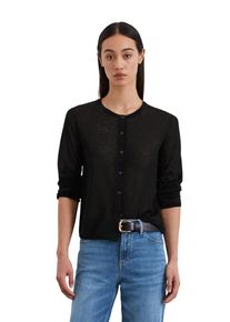 Marc O'Polo MARC O'POLO Damen Cardigan "aus Organic Cotton-Mix", schwarz, casual, Gr. M, unifarben, Obermaterial: 90% Baumwolle, 10% Polyamid, Strickjacken