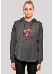 F4NT4STIC Damen Kapuzenpullover "Herzbaum Be Mine", grau, casual, Gr. M, Obermaterial: 100% Baumwolle, Pullover, Premium Qualität