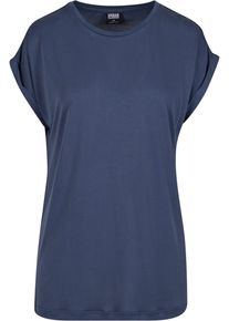 Urban Classics Herren Kurzarmshirt "Urban Classics Damen Ladies Modal Extended Shoulder Tee", blau, casual, Gr. L, unifarben, 77% Modal, 23%