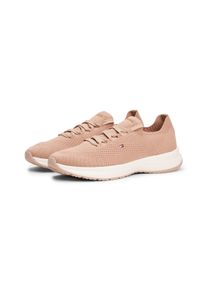 Tommy Hilfiger Damen Slip-On Sneaker "TH KNIT RUNNER", Gr. 38, beige, Textil, unifarben, sportlich, Schuhe, Freizeitschuh, Halbschuh, Schnürschuh mit