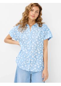 Brax Damen Kurzarmbluse "Style VIV", blau, Gr. 40, 42% Polyester, 42% Viskose, 16% Polyamid, Blusen