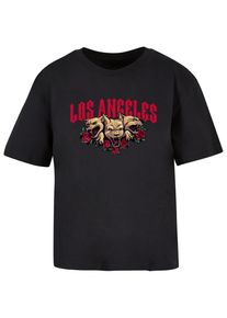 MISS TEE Herren T-Shirt "Miss Tee Damen LA Dogs Tee", schwarz, casual, Gr. S, bedruckt, 100% Baumwolle, Shirts