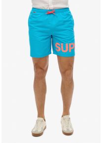 Superdry Herren Badeshorts "GRAPHIC 17 SWIM SHORT", blau, modisch, Gr. L, bedruckt, Polyester, Badehosen