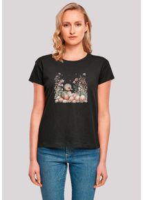 F4NT4STIC Damen T-Shirt "Ente Ostereier Blumen Küken", schwarz, casual, Gr. S, Obermaterial: 100% Baumwolle, Shirts, Premium Qualität
