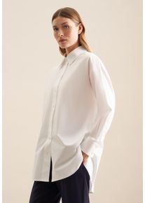Seidensticker Damen Hemdbluse, weiß, Gr. 36, unifarben, 100% Baumwolle, Blusen, Kragen Uni