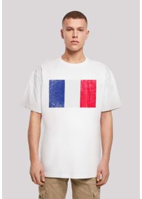 F4NT4STIC Herren T-Shirt "France Frankreich Flagge distressed", weiß, casual, Gr. 4XL, Obermaterial: 100% Baumwolle, Shirts, Print
