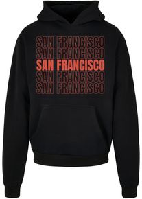 Merchcode Herren Kapuzensweatshirt "Merchcode Herren San Francisco Ultra Heavy Hoody", schwarz, Gr. S, bedruckt, 100% Baumwolle, Sweatshirts